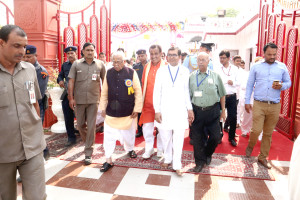 Barjesh Kumar received the Hon'ble governor of u.p Sri Ram Naik & other officers including D.M. S.P, S.D.M. M.P, & M.L